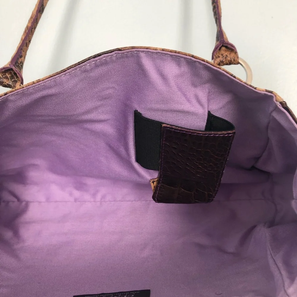 Claudia‎ Firenze Brown Snakeskin Satchel